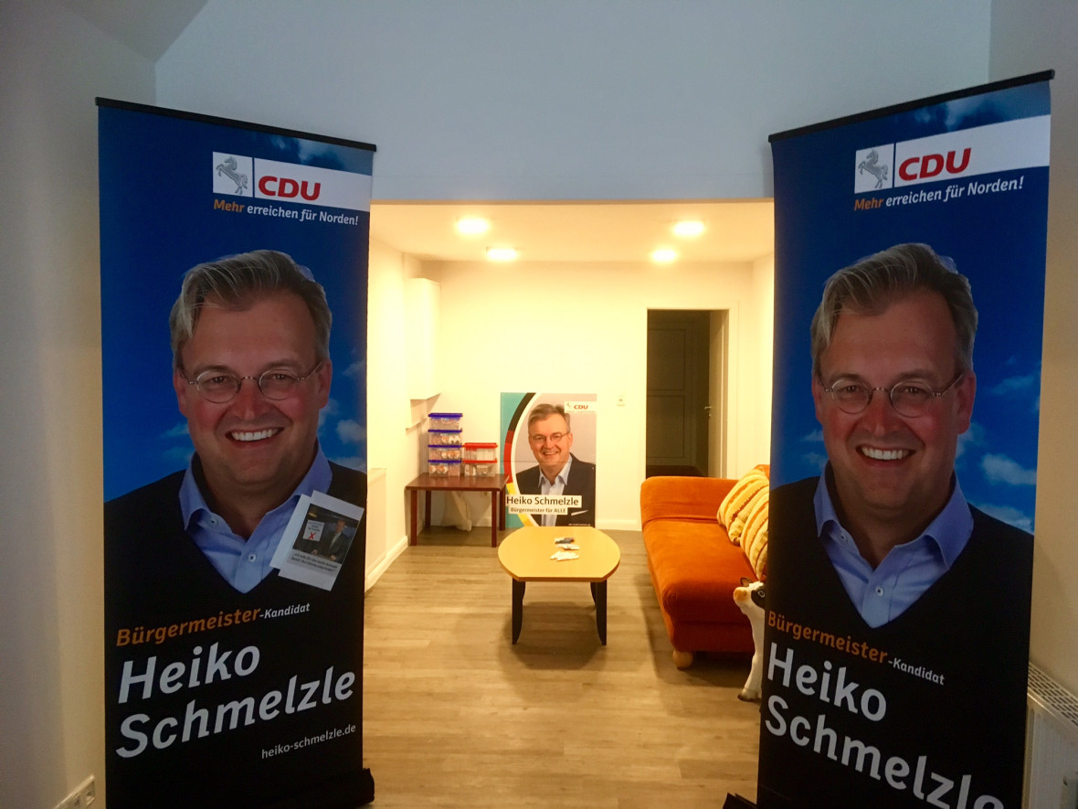 Blick in das Wahlkampfbüro der CDU in Norden. Foto: CDU Norden. 